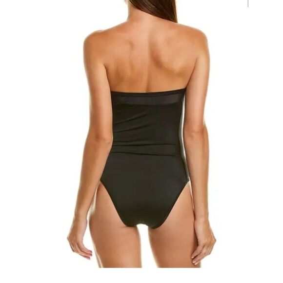 Solid & Stripe Blk Madeline Mesh Bandeau one-piece - Picture 7 of 15